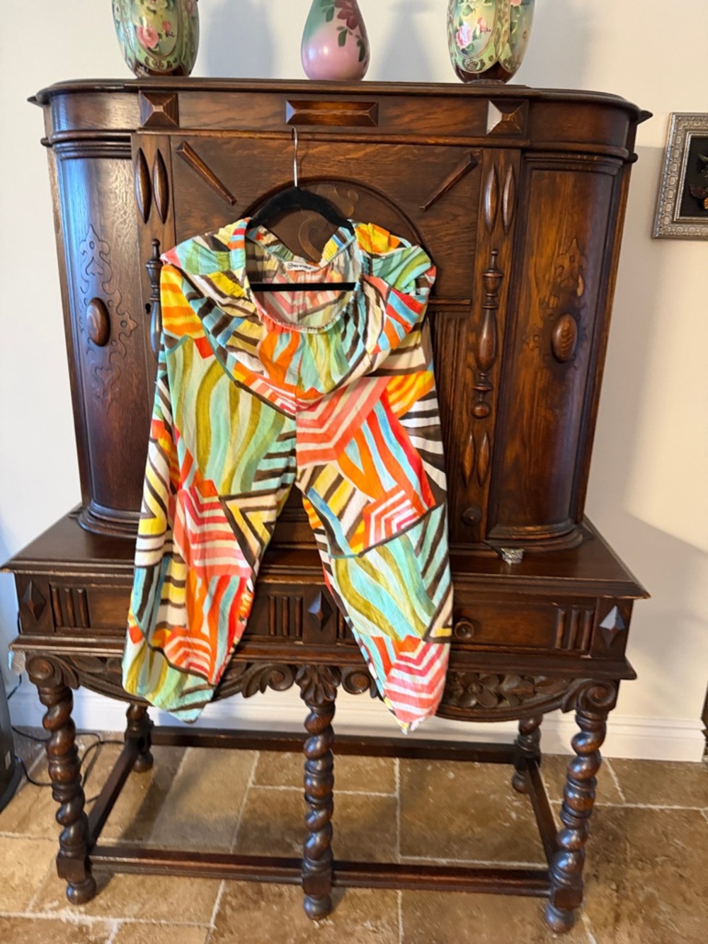 Colorful Geometric Pattern cotton pants by Jams world